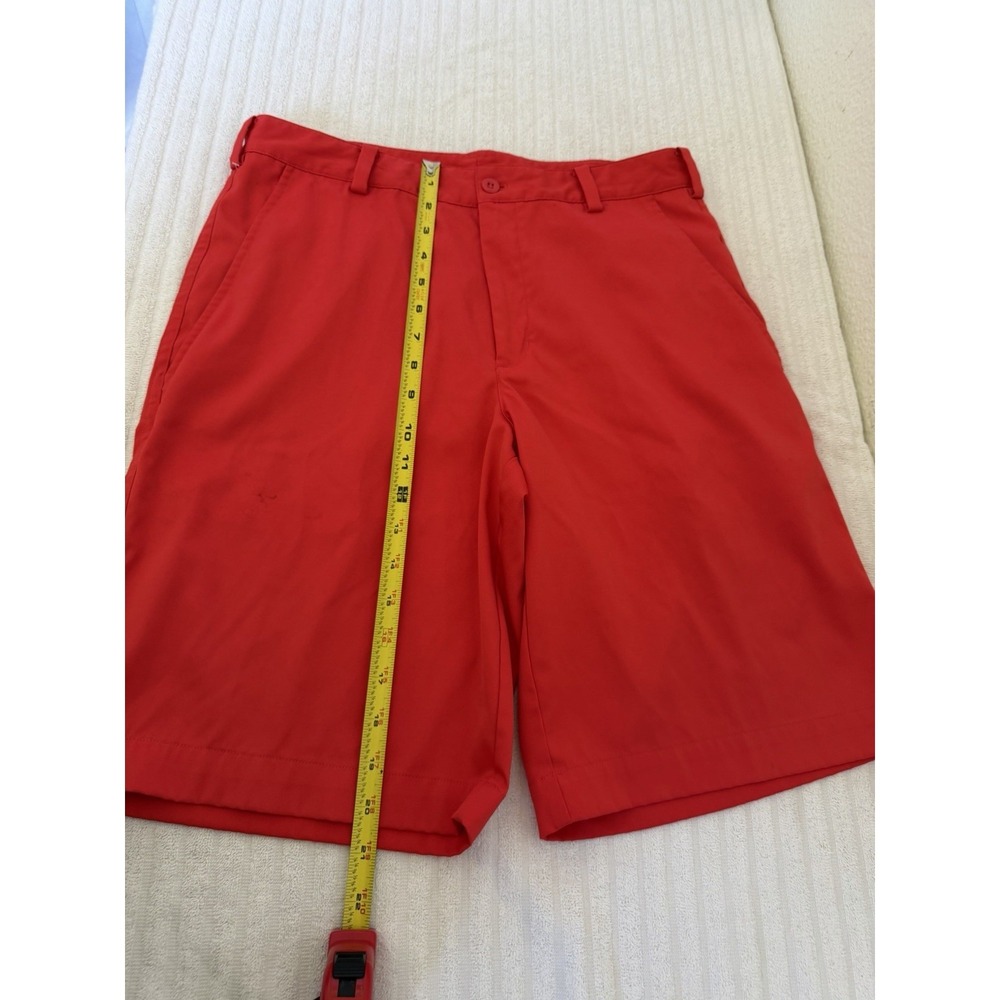 Nike Dri-Fit Golf Chino Shorts Mens 30 Red Performance Athletic Flat Front - Picture 10 of 16